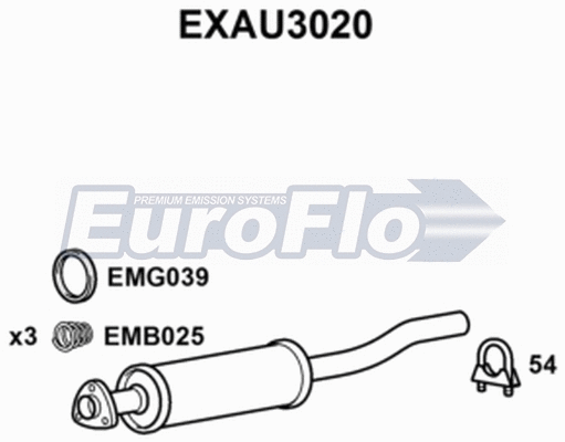 Centre Muffler (EXAU3020)