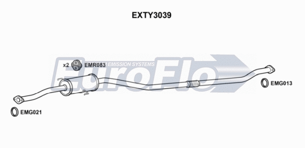 Centre Muffler (EXTY3039)