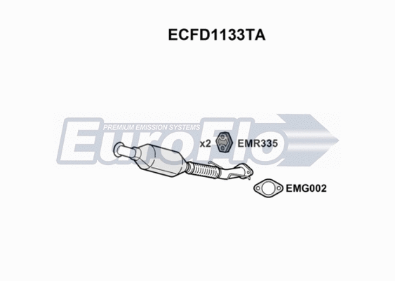 Catalytic Converter (ECFD1133TA)