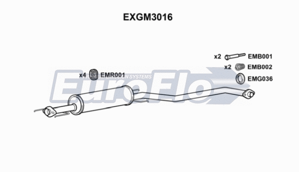 Centre Muffler (EXGM3016)
