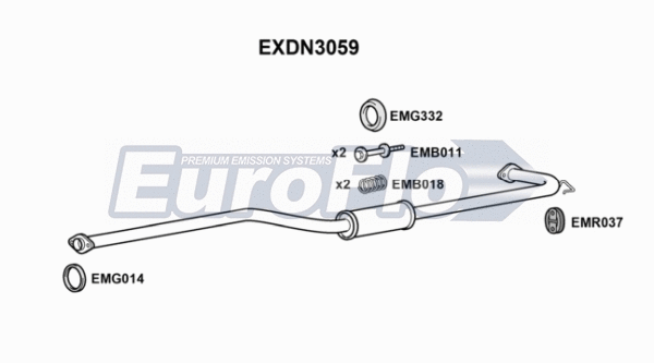 Centre Muffler (EXDN3059)