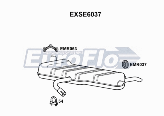 Rear Muffler (EXSE6037)