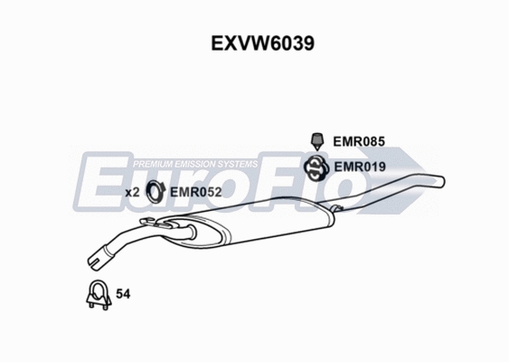 Rear Muffler (EXVW6039)