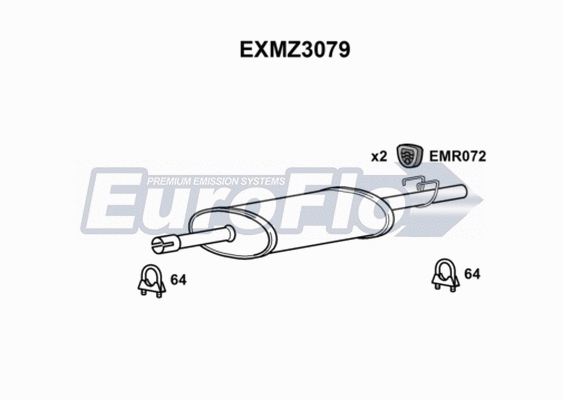 Centre Muffler (EXMZ3079)