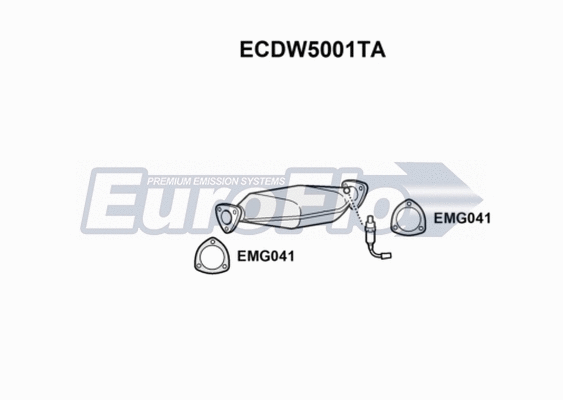 Catalytic Converter (ECDW5001TA)