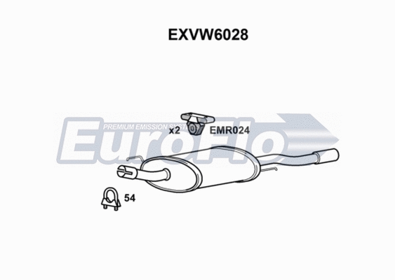 Rear Muffler (EXVW6028)