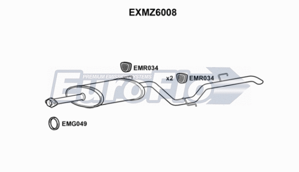 Rear Muffler (EXMZ6008)