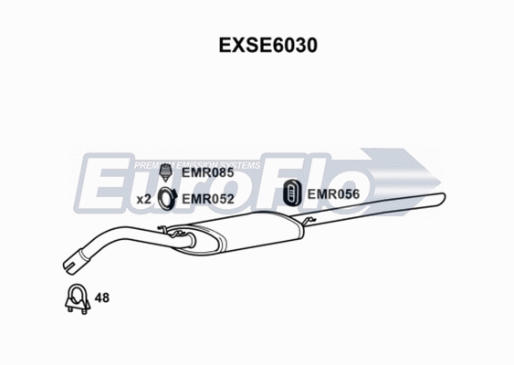 Rear Muffler (EXSE6030)