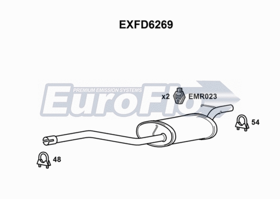Rear Muffler (EXFD6269)