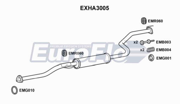 Centre Muffler (EXHA3005)