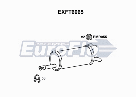 Rear Muffler (EXFT6065)