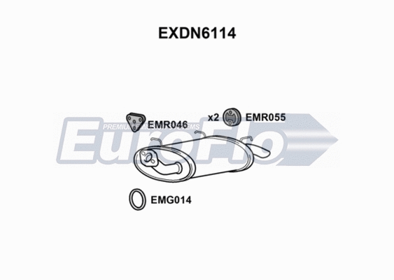 Rear Muffler (EXDN6114)