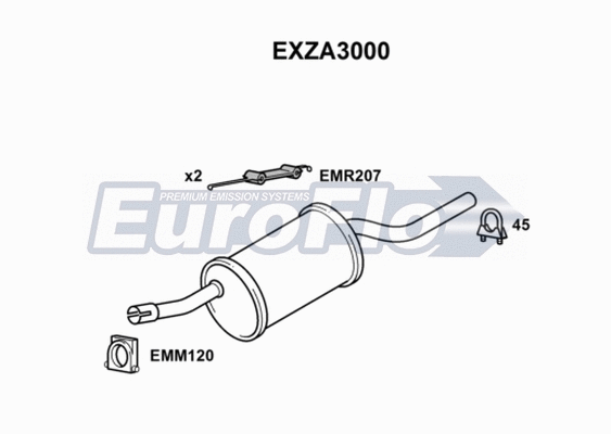 Centre Muffler (EXZA3000)