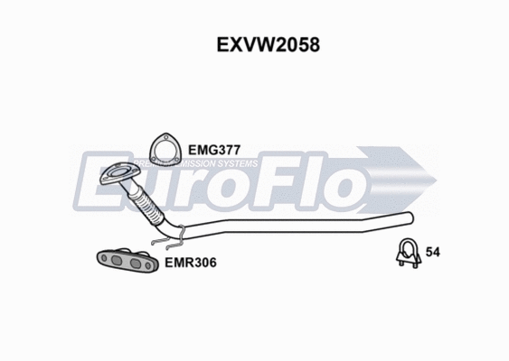 Exhaust Pipe (EXVW2058)