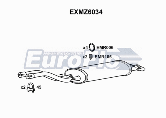 Rear Muffler (EXMZ6034)