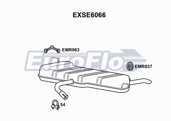 Rear Muffler (EXSE6066)