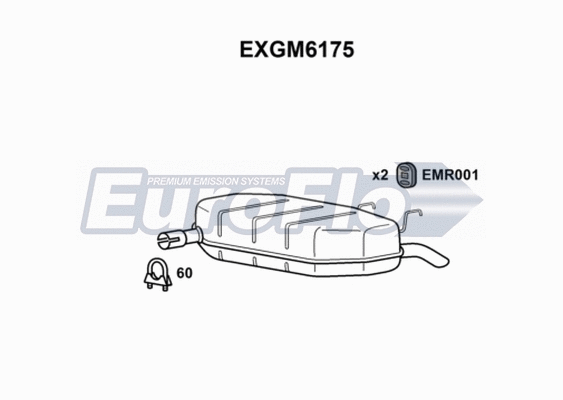 Rear Muffler (EXGM6175)