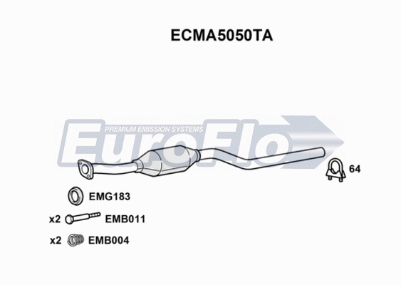Catalytic Converter (ECMA5050TA)