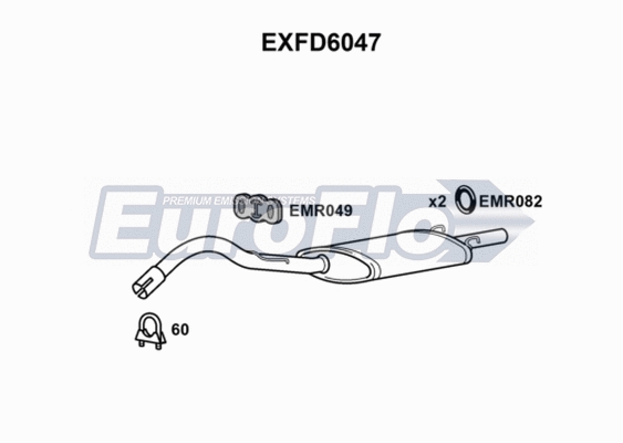 Rear Muffler (EXFD6047)
