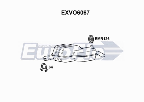 Rear Muffler (EXVO6067)