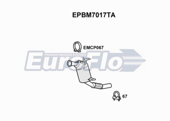 Soot/Particulate Filter, exhaust system (EPBM7017TA)
