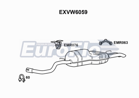 Rear Muffler (EXVW6059)