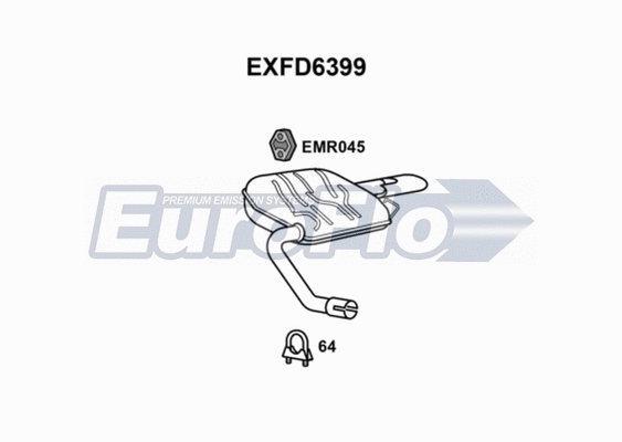 Rear Muffler (EXFD6399)