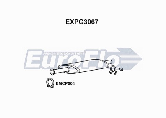 Centre Muffler (EXPG3067)