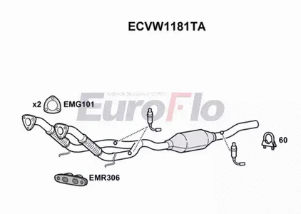 Catalytic Converter (ECVW1181TA)