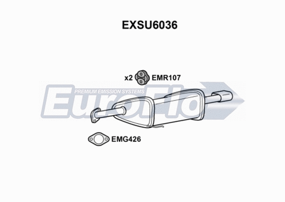 Rear Muffler (EXSU6036)