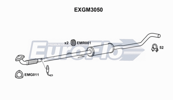 Centre Muffler (EXGM3050)