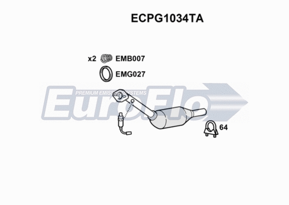 Catalytic Converter (ECPG1034TA)