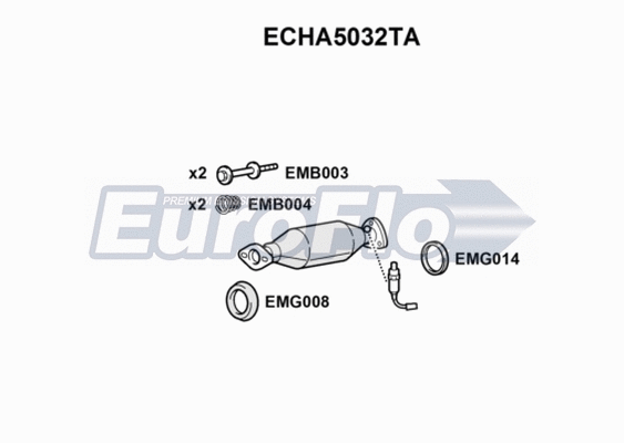 Catalytic Converter (ECHA5032TA)