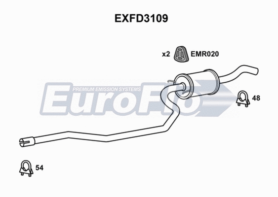Centre Muffler (EXFD3109)