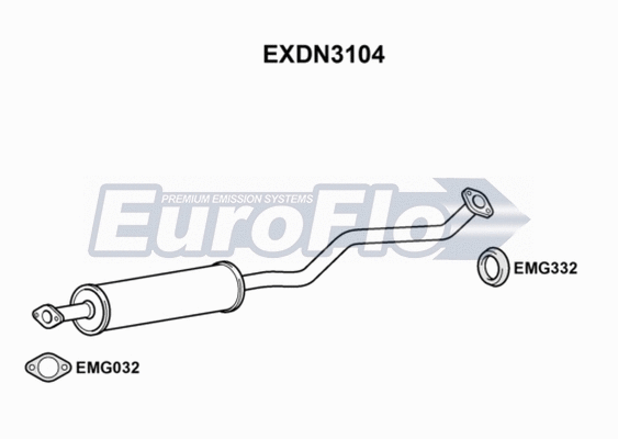 Centre Muffler (EXDN3104)