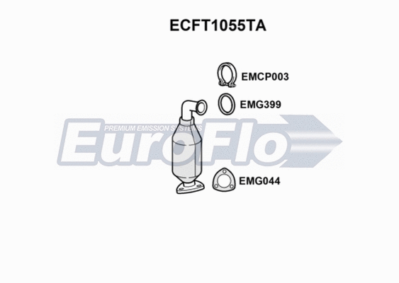 Catalytic Converter (ECFT1055TA)