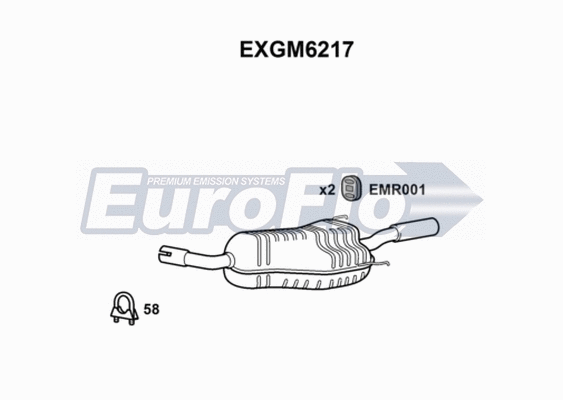 Rear Muffler (EXGM6217)