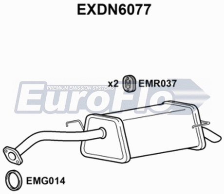 Rear Muffler (EXDN6077)