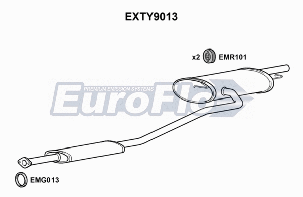 Centre/Rear Muffler (EXTY9013)
