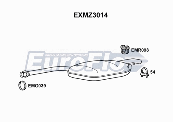 Centre Muffler (EXMZ3014)