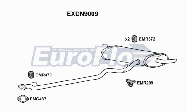 Centre/Rear Muffler (EXDN9009)