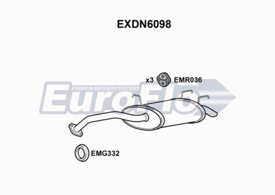 Rear Muffler (EXDN6098)