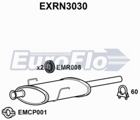 Centre Muffler (EXRN3030)