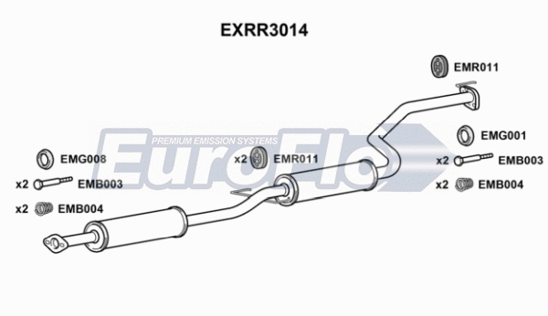 Centre Muffler (EXRR3014)