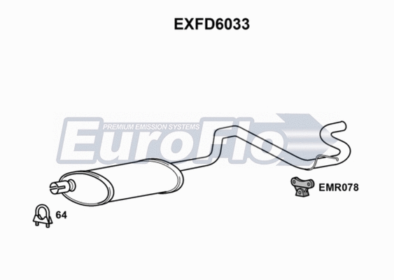 Rear Muffler (EXFD6033)