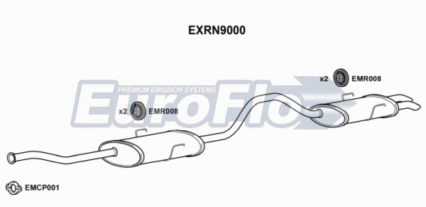 Centre/Rear Muffler (EXRN9000)
