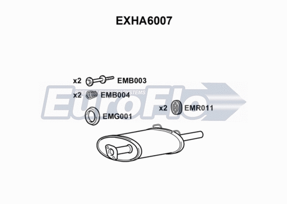 Rear Muffler (EXHA6007)