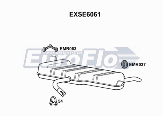 Rear Muffler (EXSE6061)