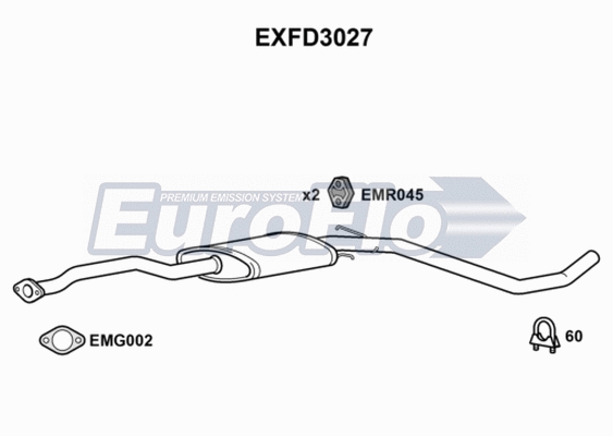 Centre Muffler (EXFD3027)