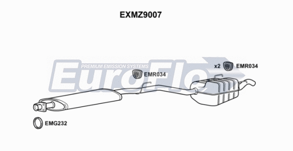 Centre/Rear Muffler (EXMZ9007)